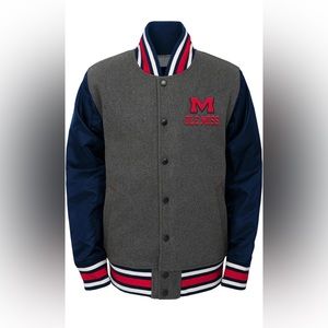 NCAA Mississippi Old Miss Rebels Youth Boys Letterman Varsity Jacket, Medium